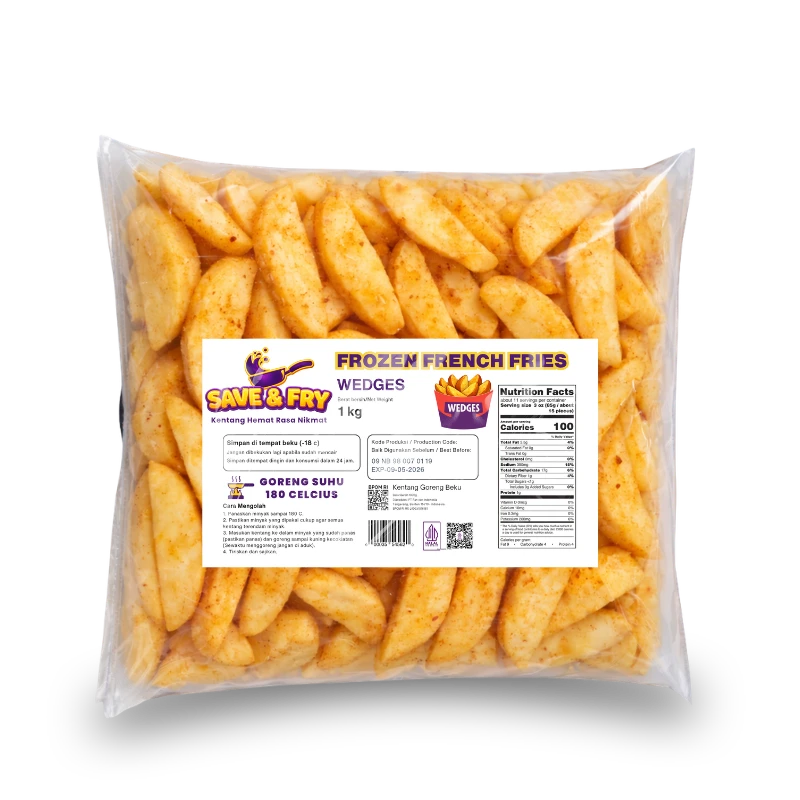 Save & Fry Frozen French Fries - Wedges Cut